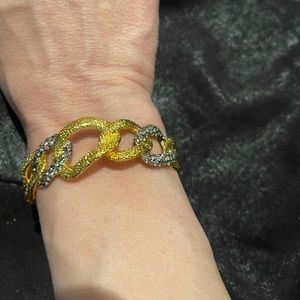 Alexis Bittar gold and crystal bracelet